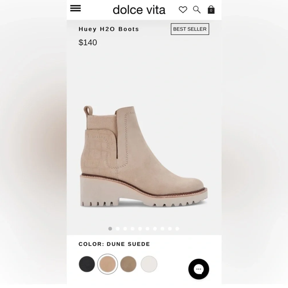 New Dolce Vita waterproof “Dune” tan suede H2O boots Size 6.5 Waterproof - Picture 6 of 10